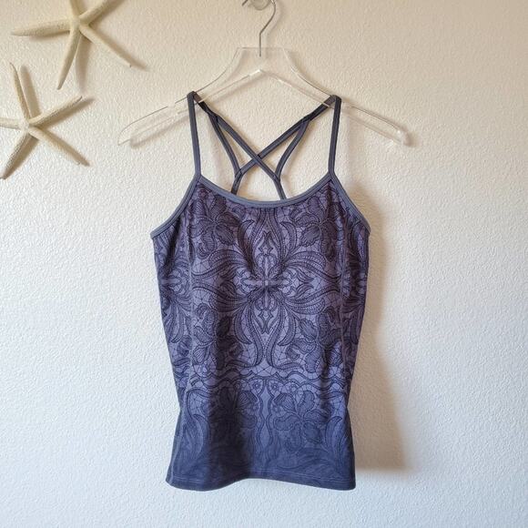 Athleta Cross Back Active Work Out Tank Top Size Small Grey - Picture 1 of 5